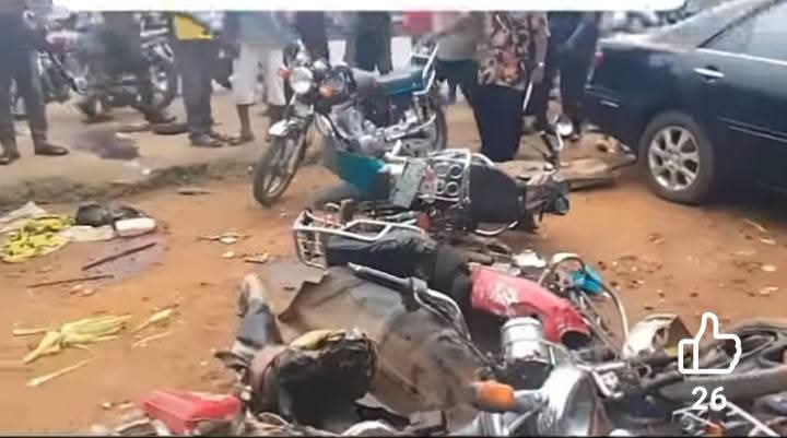 Tragedy in Abia as Speeding Car Ploughs Into Traders, Motorcyclists, Kills Six